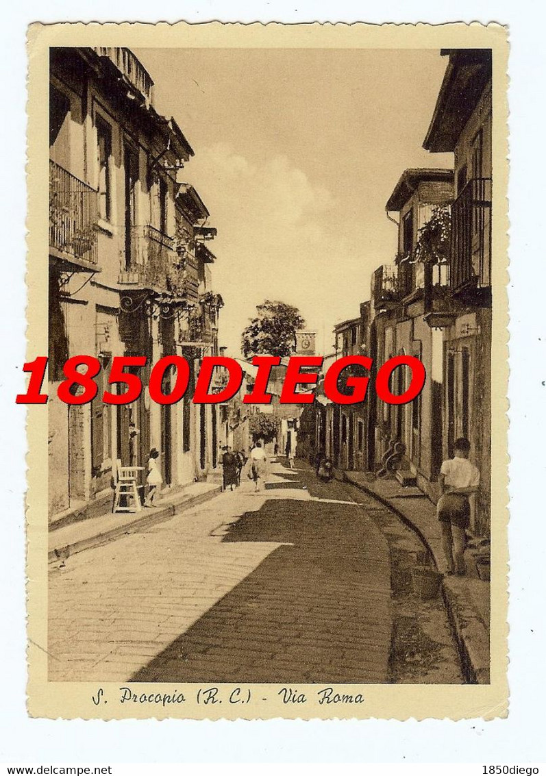 S. PROCOPIO - VIA ROMA  F/GRANDE VIAGGIATA  1956 BELLA   ANIMAZIONE - Reggio Calabria