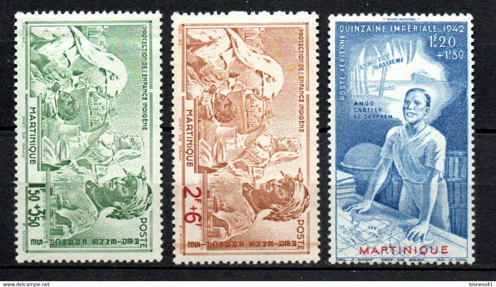 Col32 Colonie Martinique PA N° 1 à 3 Neuf XX MNH Cote : 5,50€ - Airmail