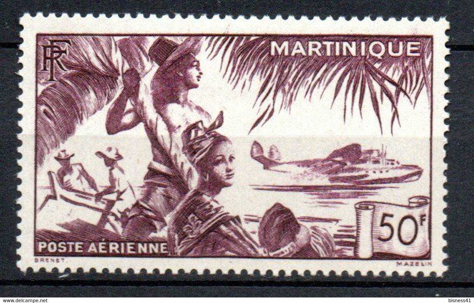 Col32 Colonie Martinique PA N° 13 Neuf X MH Cote : 6,50€ - Aéreo