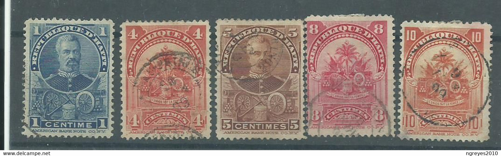 220042816  HAITI.  YVERT Nº  47/52/53/56/57 - Tahiti