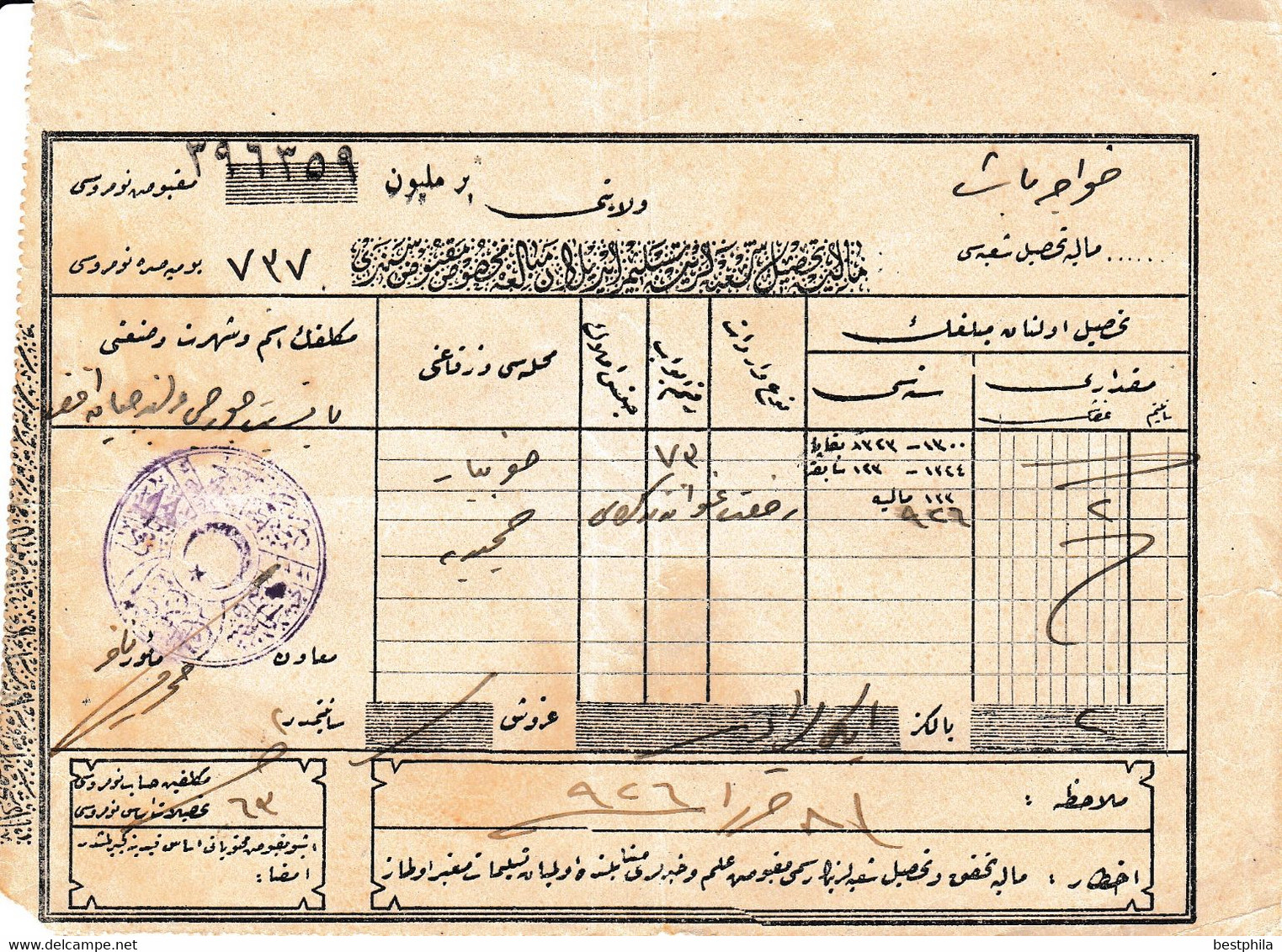 Turkey & Ottoman Empire -  Fiscal / Revenue & Rare Document With Stamps - 46 - Covers & Documents