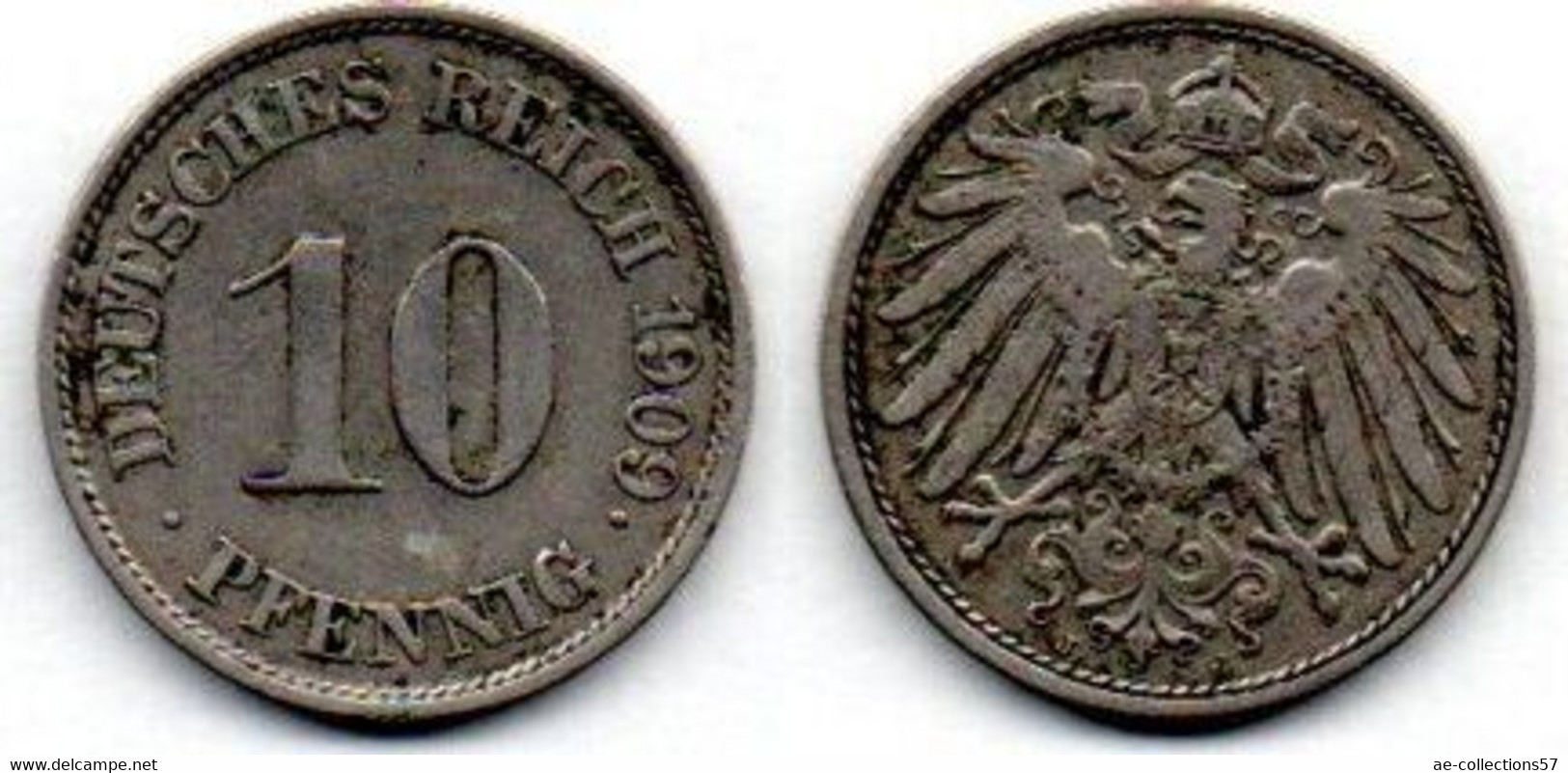MA 18876  / Allemagne - Deutschland - Germany 10 Pfennig 1909 J TTB - 10 Pfennig