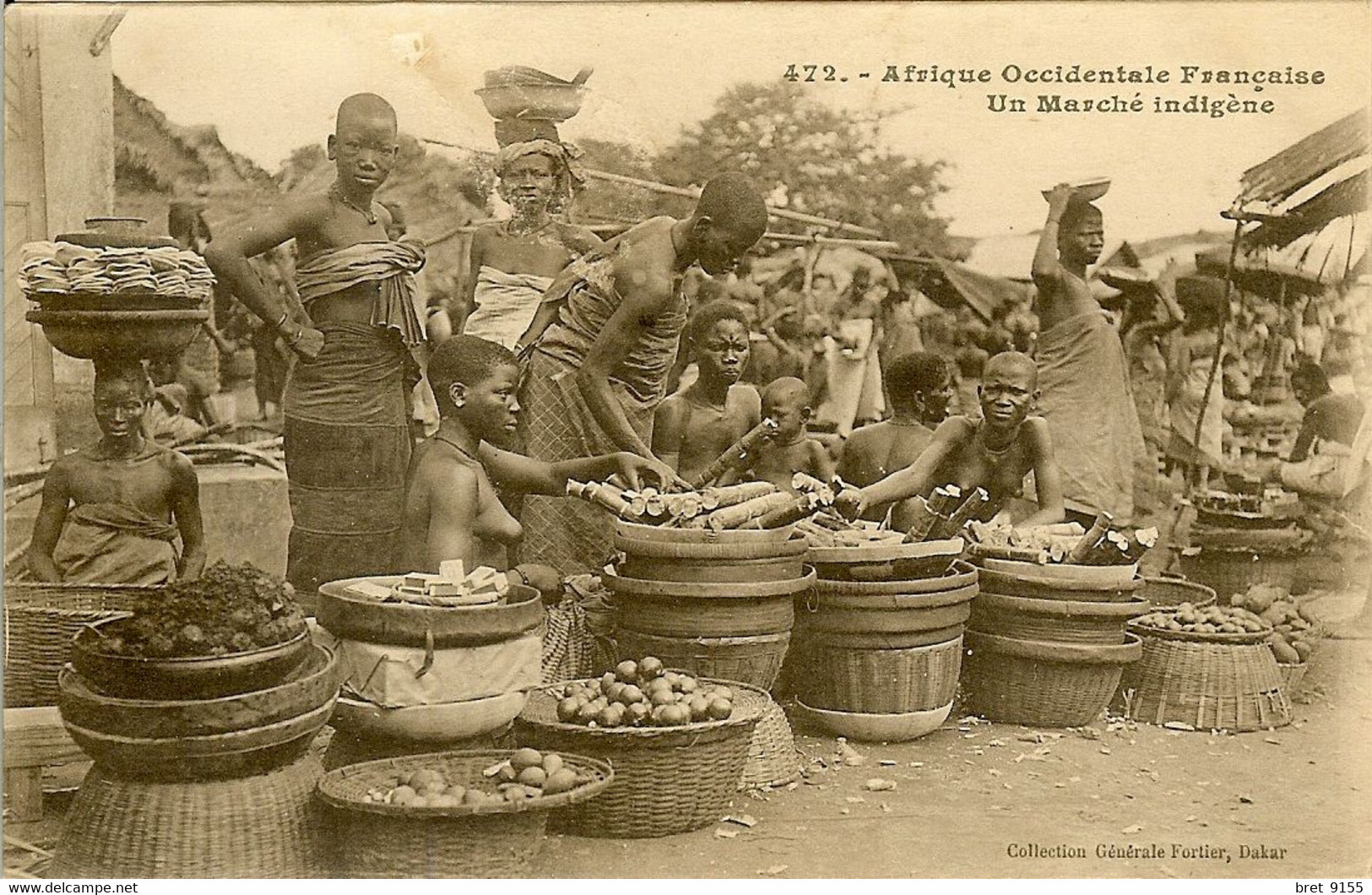 AFRIQUE OCCIDENTALE FRANCAISE UN MARCHE INDIGENE COLLECTION FORTIER DAKAR - Sénégal