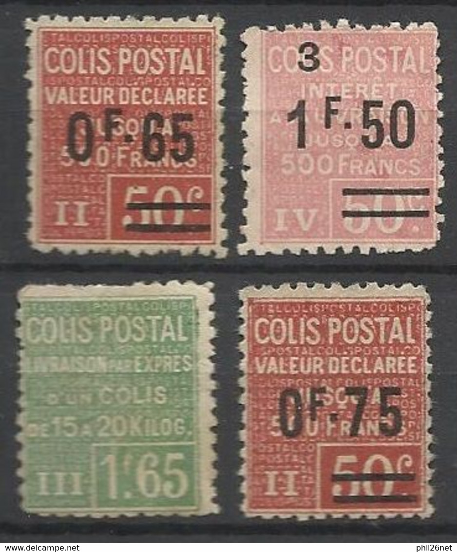 France Colis Postaux   N°  60 ; 62 ; 69 Et 91  Neufs   ( *  )  B/TB   Voir Scans Solde - Nuevos