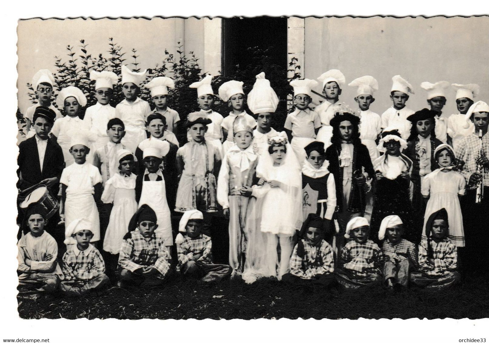 CPSM Photo Enfants Costumés Pour Une Kermesse Scolaire (un Mariage?) - Photo Vignes Castets-des-Landes - Castets