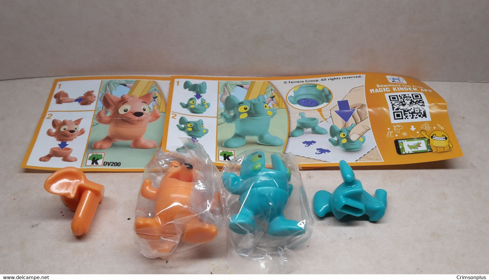 2019 Ferrero - Kinder Surprise - DV200 & DV315 - Mixart - Animal Stamps - Complete Set + 2 BPZ's - Monoblocchi