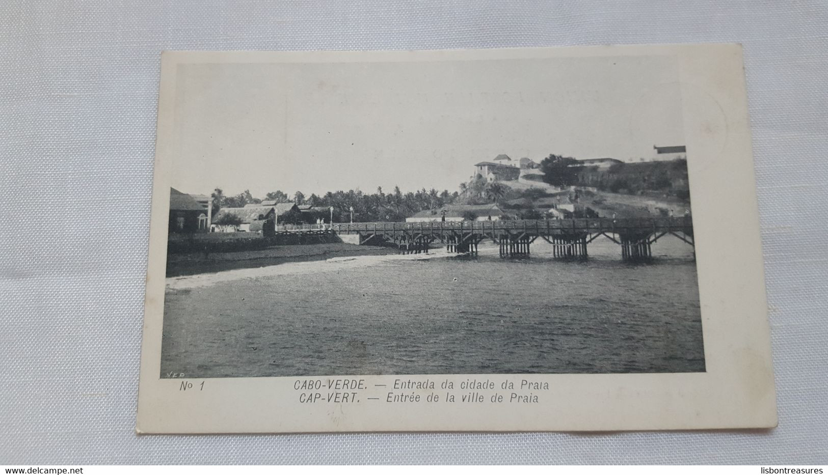 ANTIQUE POSTCARD CABO VERDE SÃO TIAGO - ENTRADA DA CIDADE DA PRAIA UNUSED 1900'S - Cap Vert