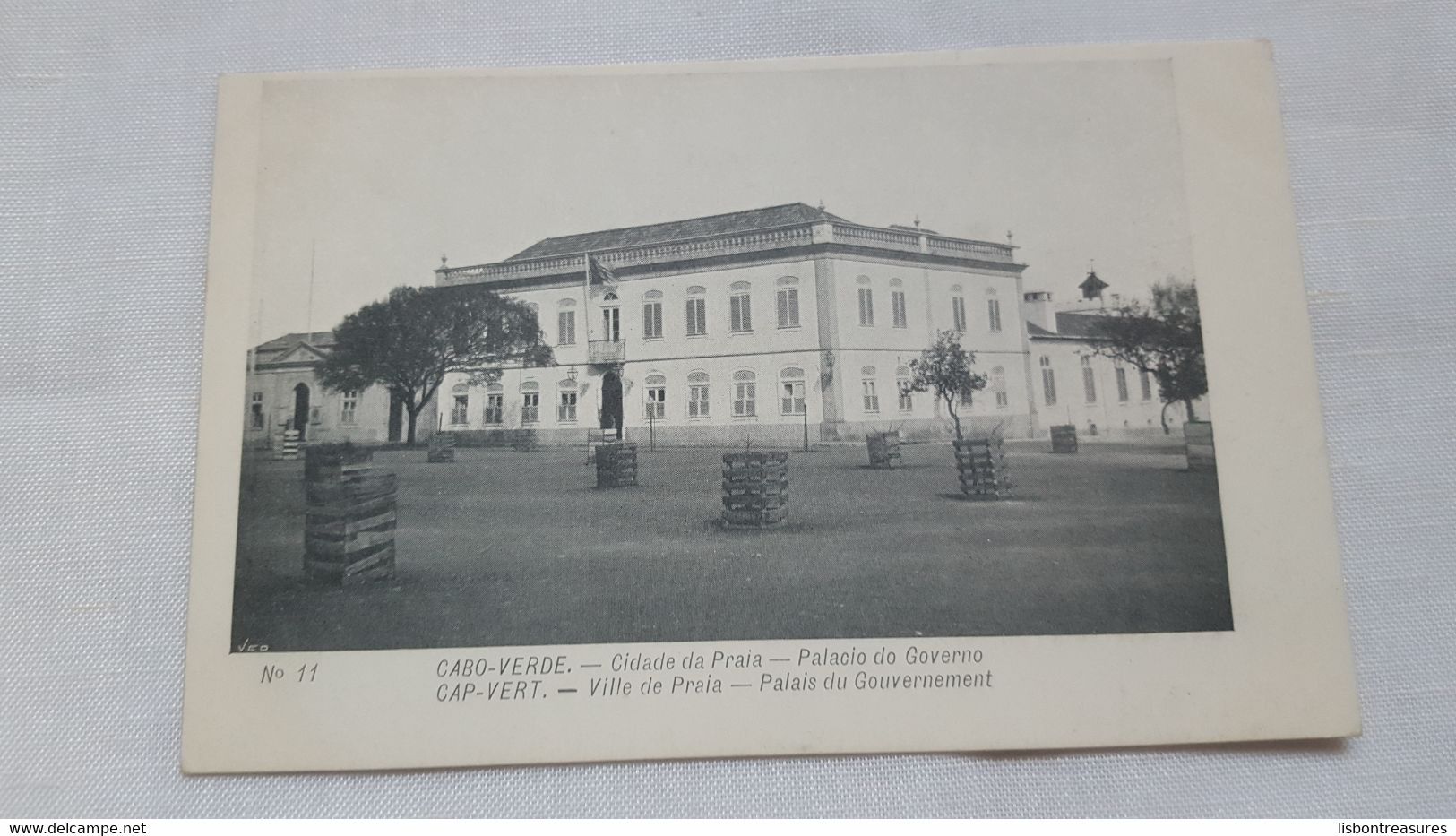 ANTIQUE POSTCARD CABO VERDE SÃO TIAGO - CIDADE DA PRAIA - PALACIO DO GOVERNO  UNUSED 1900'S - Cap Vert