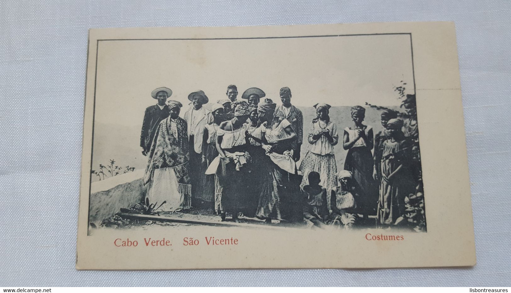 ANTIQUE POSTCARD CABO VERDE SÃO VICENTE - COSTUMES UNUSED 1900'S - Cap Vert