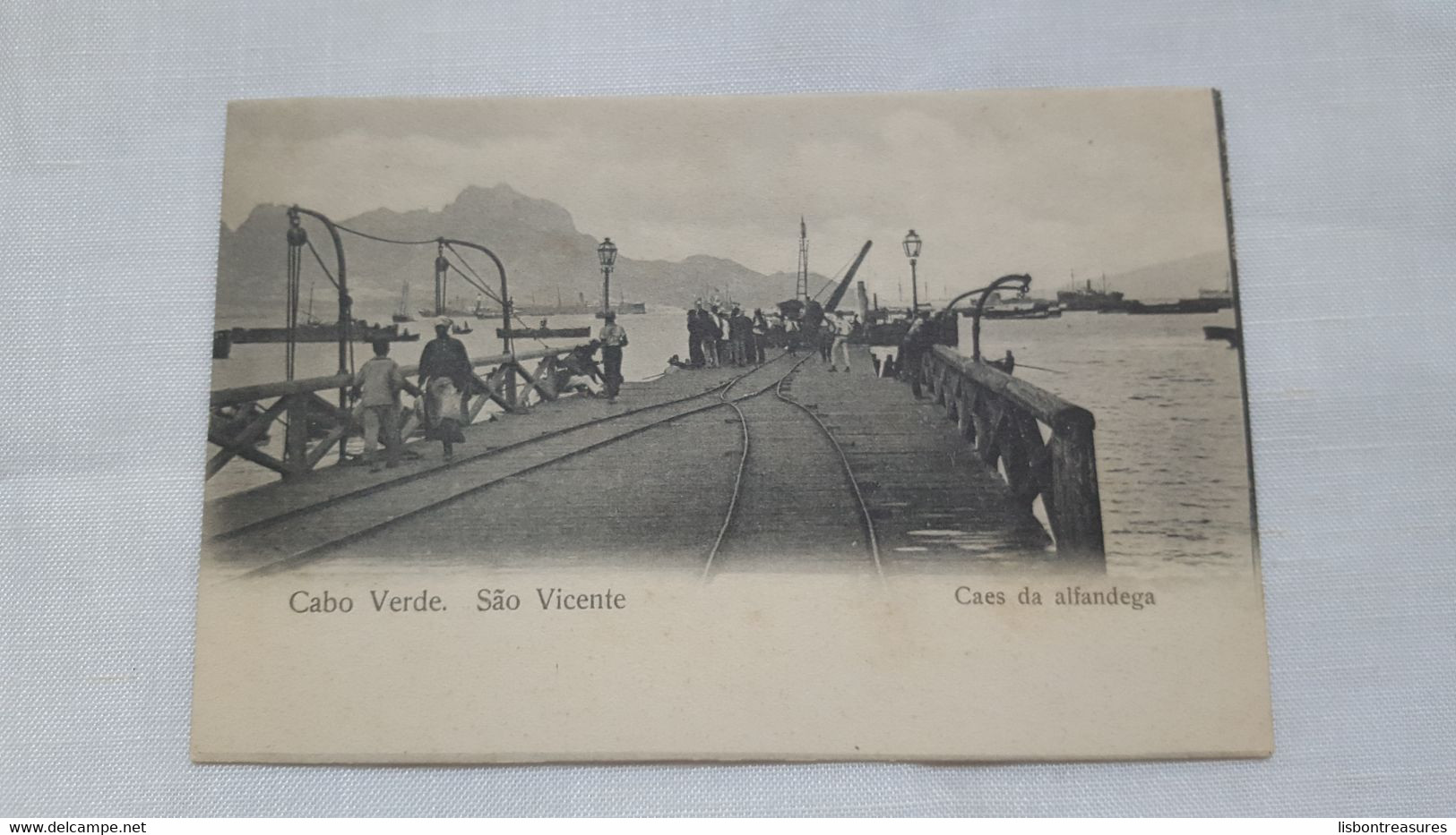 ANTIQUE POSTCARD CABO VERDE SÃO VICENTE - CAIS DA ALFANDEGA UNUSED 1900'S - Cap Vert