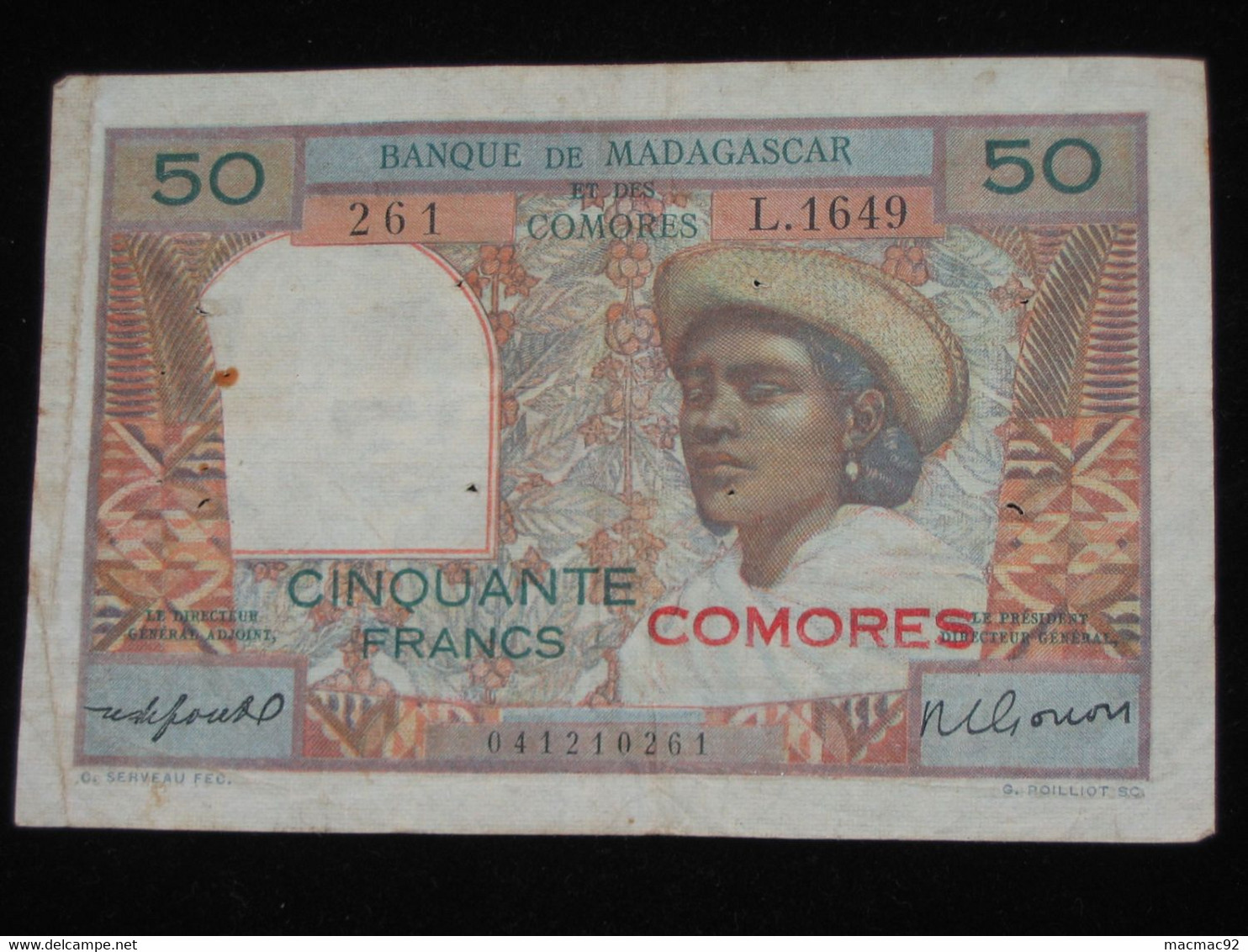 COMORES  - Cinquante 50 Francs - BANQUE DE MADAGASCAR  **** EN ACHAT IMMEDIAT **** - Comore