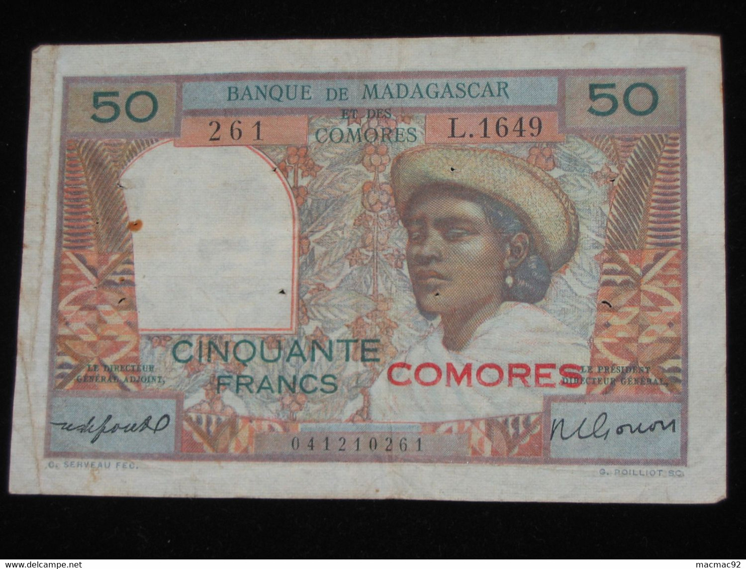 COMORES  - Cinquante 50 Francs - BANQUE DE MADAGASCAR  **** EN ACHAT IMMEDIAT **** - Comoren