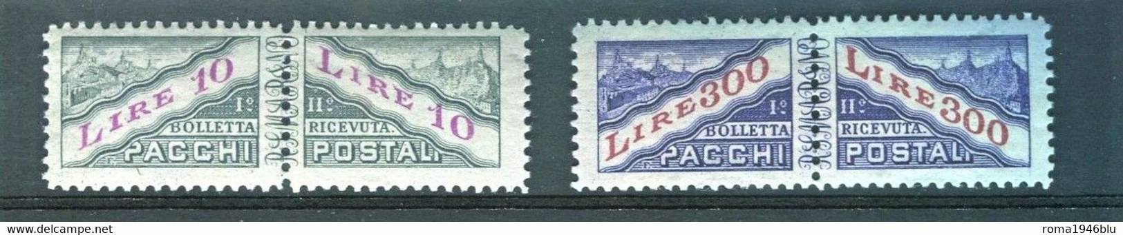 SAN MARINO 1953 PACCHI POSTALI 2 VALORI ** MNH - Paketmarken