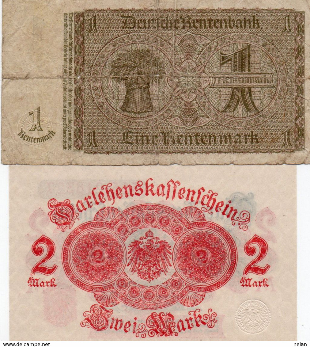 GERMANY-  1 RENTENMARK 1937+ 2 MARK  P-173b.1   CIRC.+UNC - Other & Unclassified