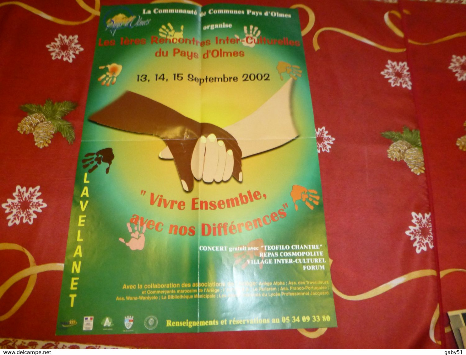 Pays D'Olmes, 1ères Rencontres Interculturelles 2002, Affiche Originale 40 X 60 ; F13 - Afiches