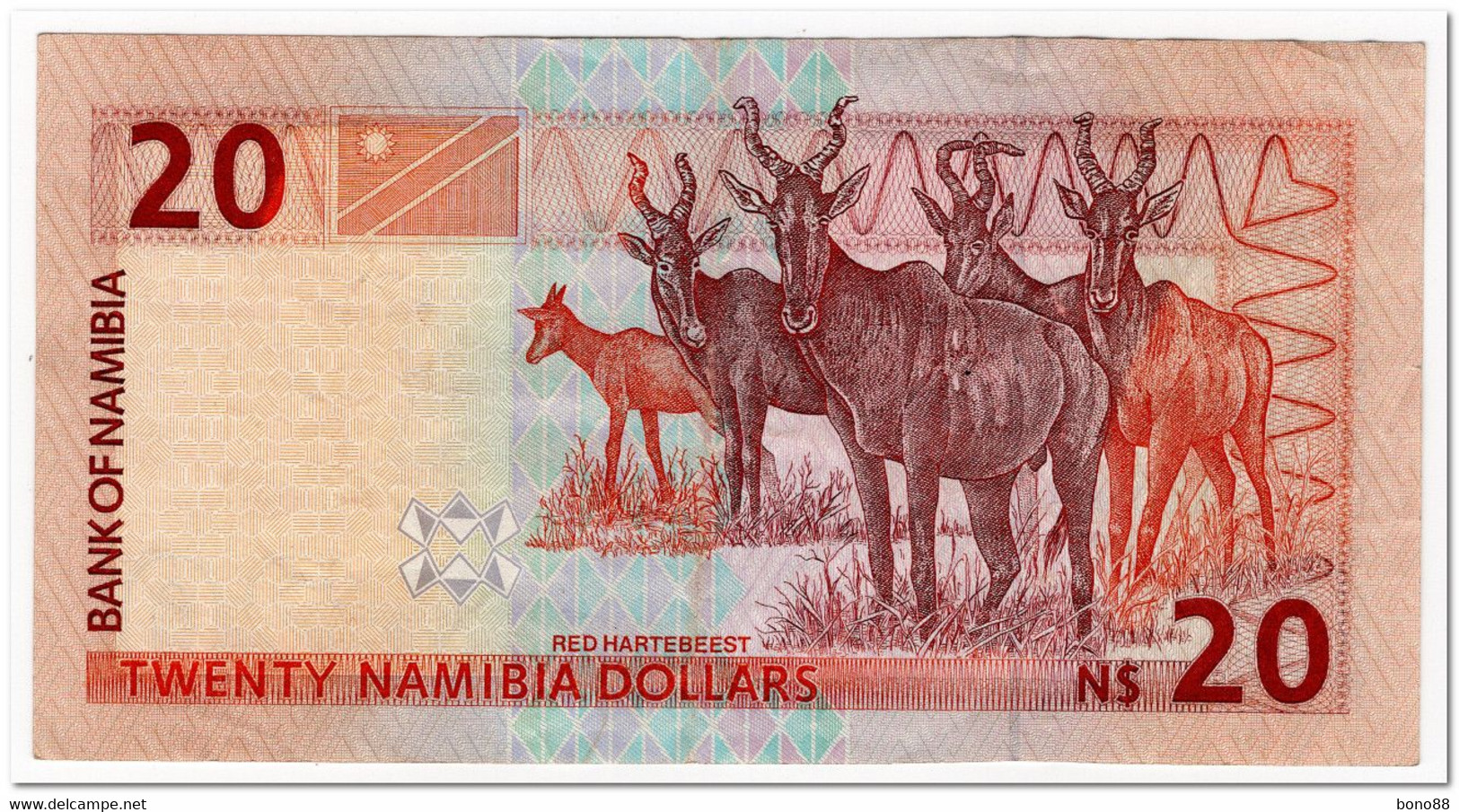 NAMIBIA,20 NAMIBIA DOLLARS,1996,P.5,VF-XF - Namibie