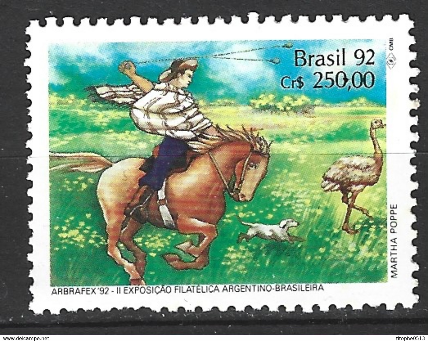 BRESIL. N°2056 De 1992. Nandou. - Struisvogels