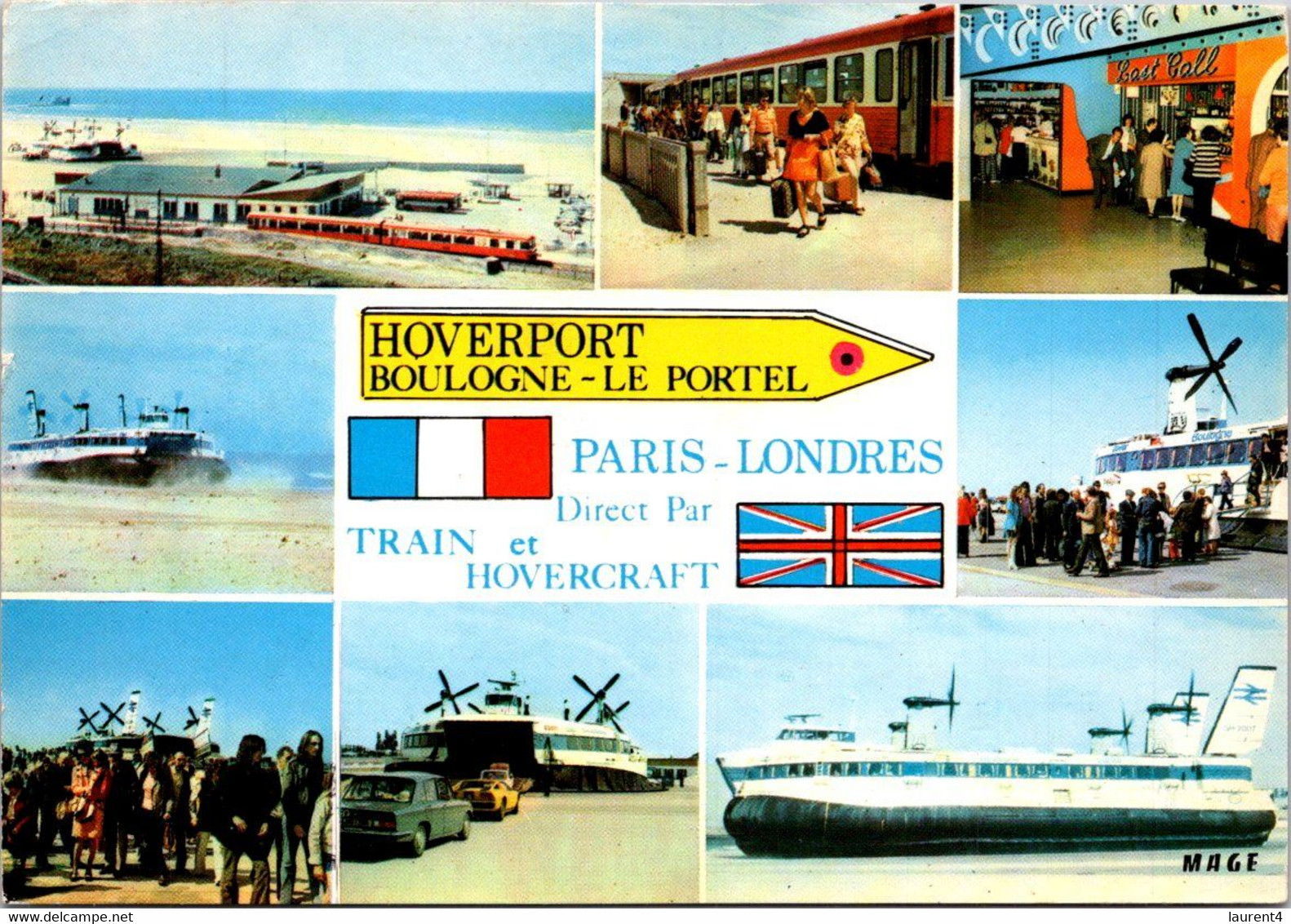 (1 Oø 37) France - Hoverport Boulogne Le Portel - (posted 1974) TAXED - Returned To Sender / RTS - Hovercraft