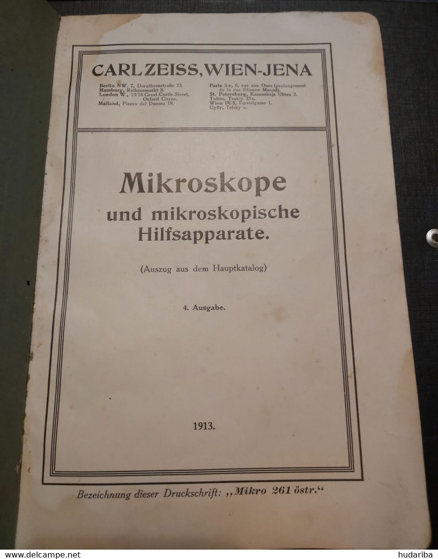 Carl Zeiss Mikroskope, Wien - Österreich. 1913 - Cataloghi