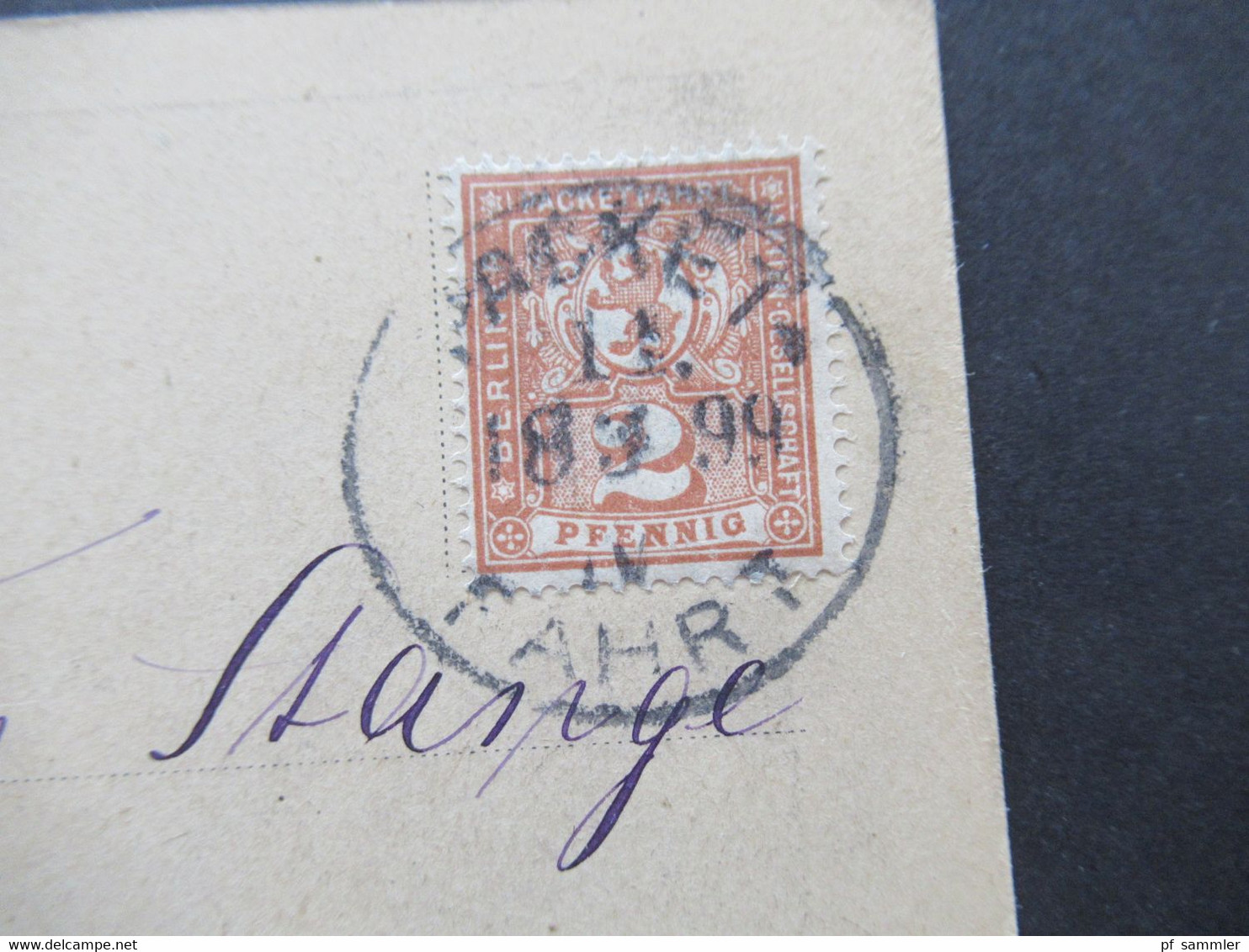 DR Privatpost Berlin Stempel Packet Fahrt 1899 Postkarte Berlin Friedrichsbrücke Und Börse Dessin 442 Als Orts PK - Private & Local Mails