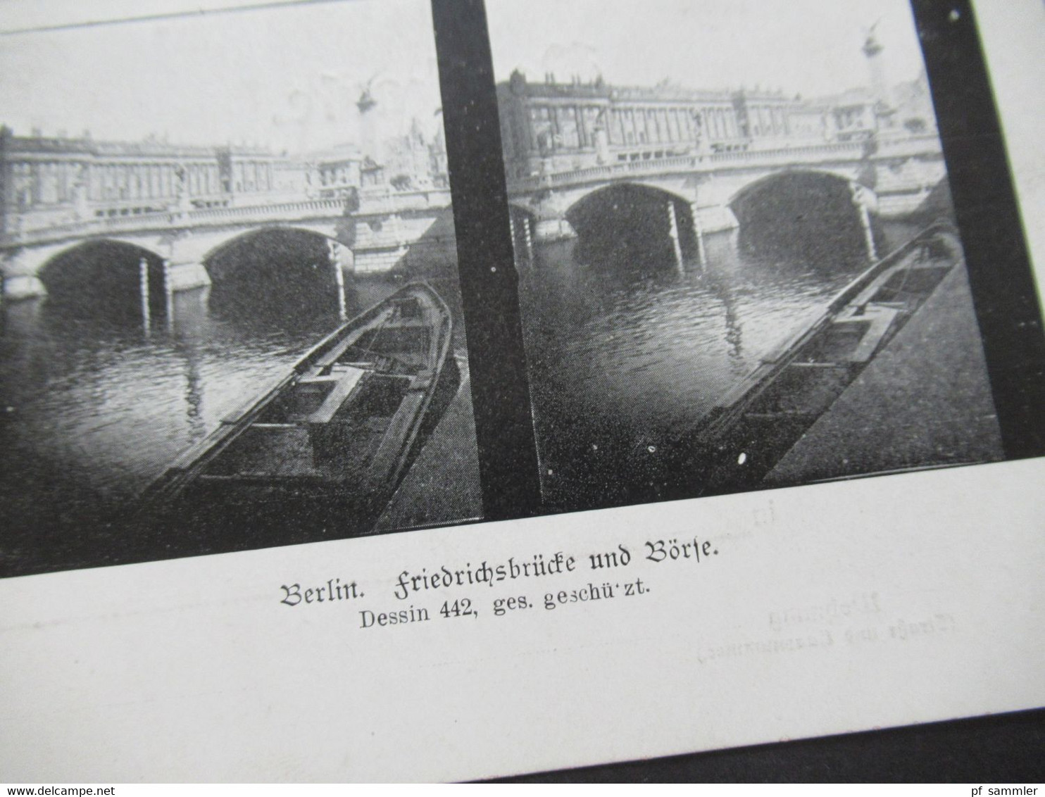 DR Privatpost Berlin Stempel Packet Fahrt 1899 Postkarte Berlin Friedrichsbrücke Und Börse Dessin 442 Als Orts PK - Postes Privées & Locales