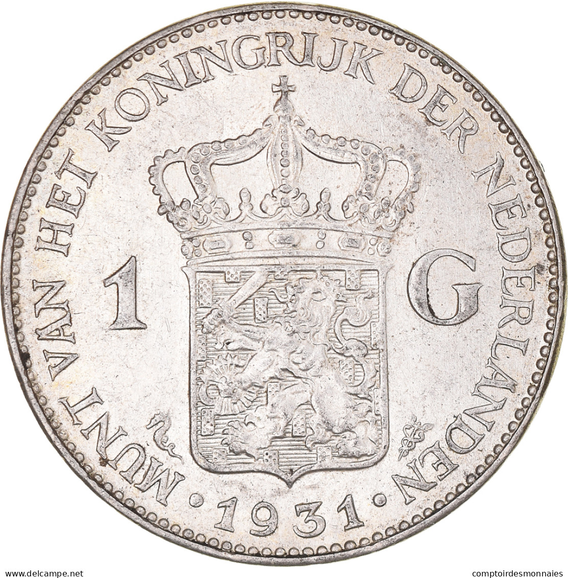 Monnaie, Pays-Bas, Wilhelmina I, Gulden, 1931, Utrecht, SUP, Argent, KM:161.1 - 1 Gulden