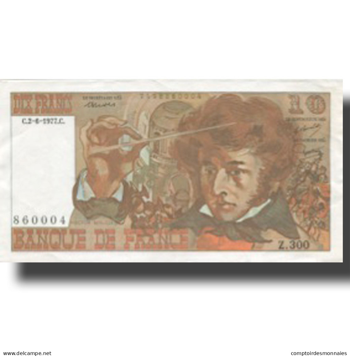 France, 10 Francs, Berlioz, 1977, 1977-06-02, SPL, Fayette:63.22, KM:150c - 10 F 1972-1978 ''Berlioz''