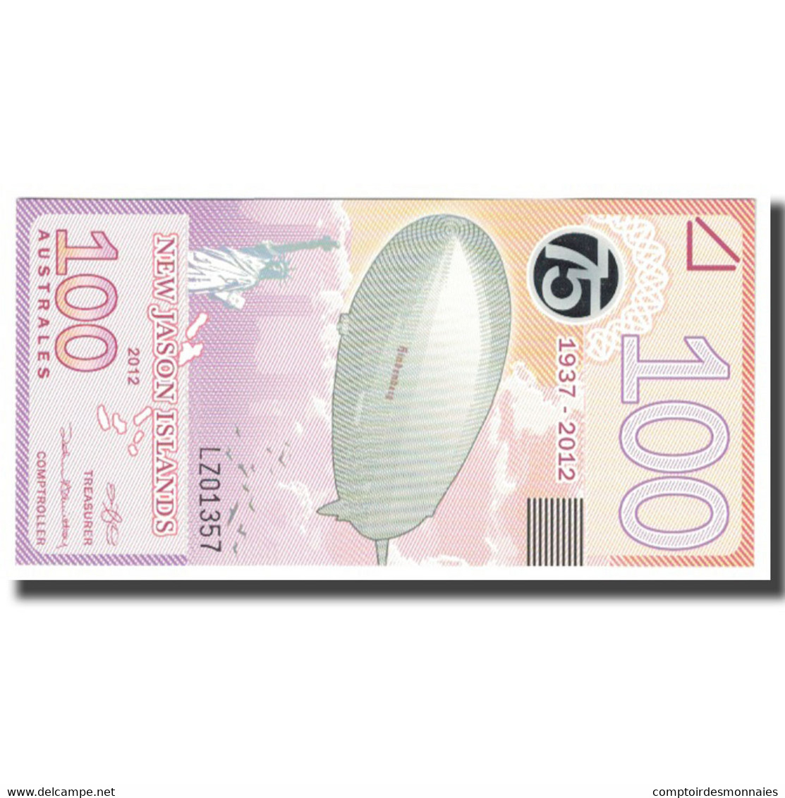 Billet, United Kingdom , 100 Australes, 2012, NEW JASON ISLAND, NEUF - [ 8] Specimen