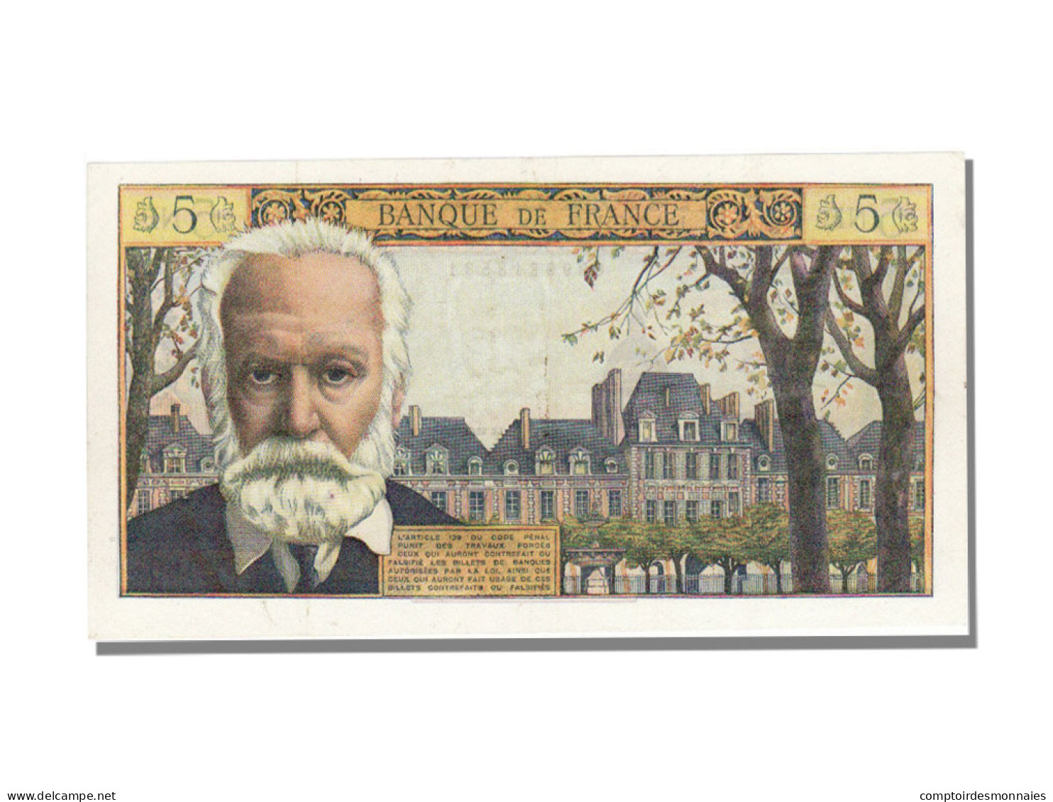 Billet, France, 5 Nouveaux Francs, 5 NF 1959-1965 ''Victor Hugo'', 1965 - 5 NF 1959-1965 ''Victor Hugo''