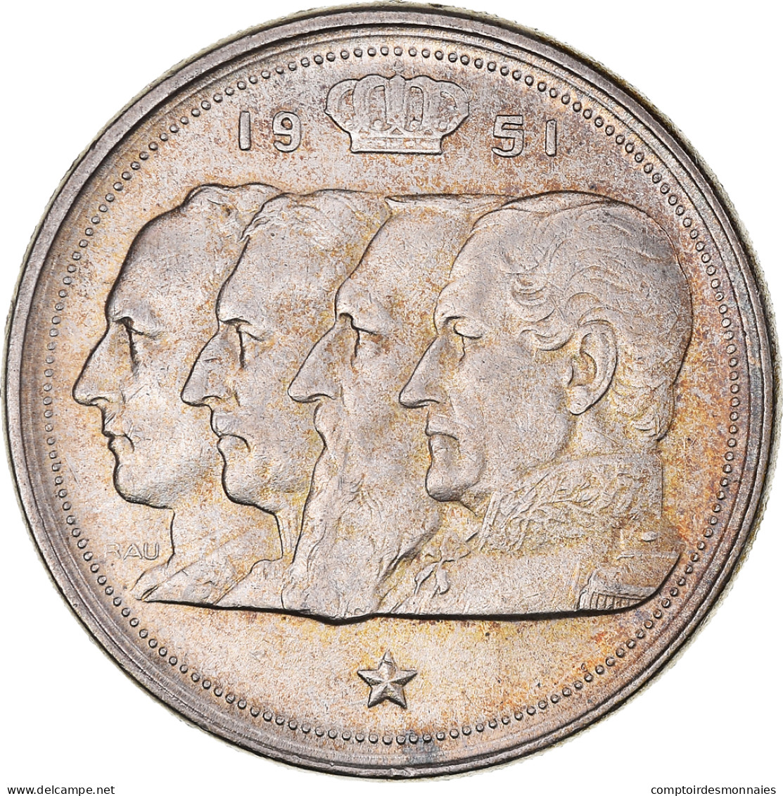 Monnaie, Belgique, 100 Francs, 100 Frank, 1951, Bruxelles, TTB+, Argent - 100 Franc