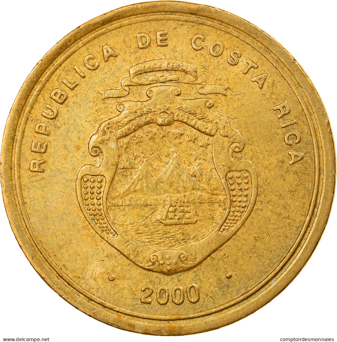 Monnaie, Costa Rica, 100 Colones, 2000, TTB, Laiton, KM:240 - Costa Rica
