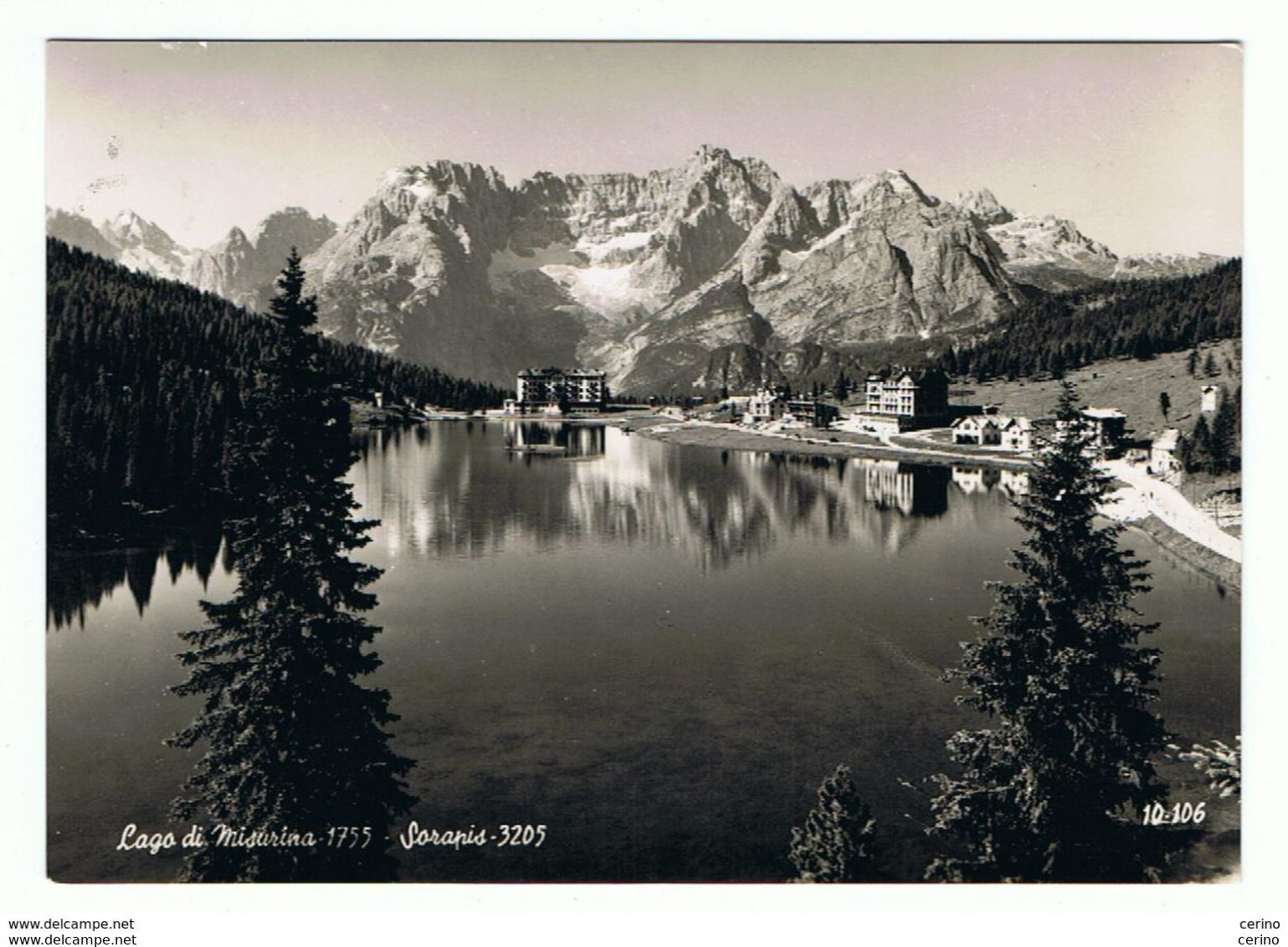 MISURINA (BL):   LAGO  DI  MISURINA  -  M. SORAPIS  -  FOTO  -  FG - Châteaux D'eau & éoliennes