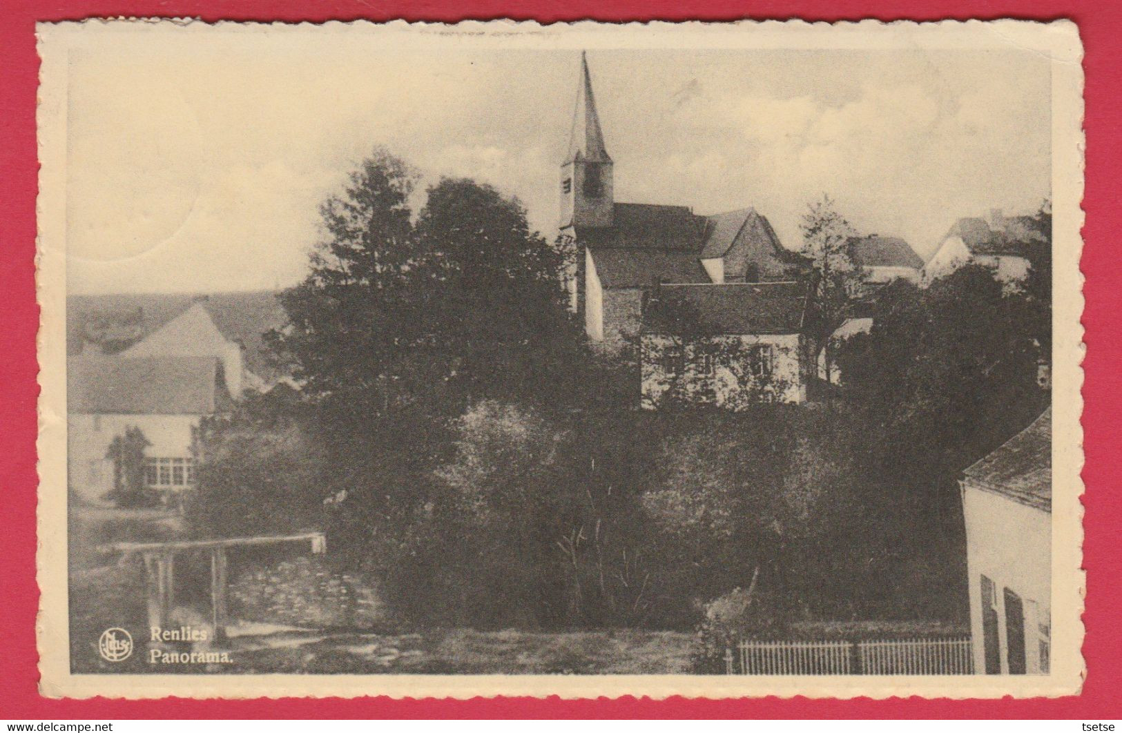 Renlies - Panorama .. . Du Village , Eglise - 1943 ( Voir Verso ) - Beaumont