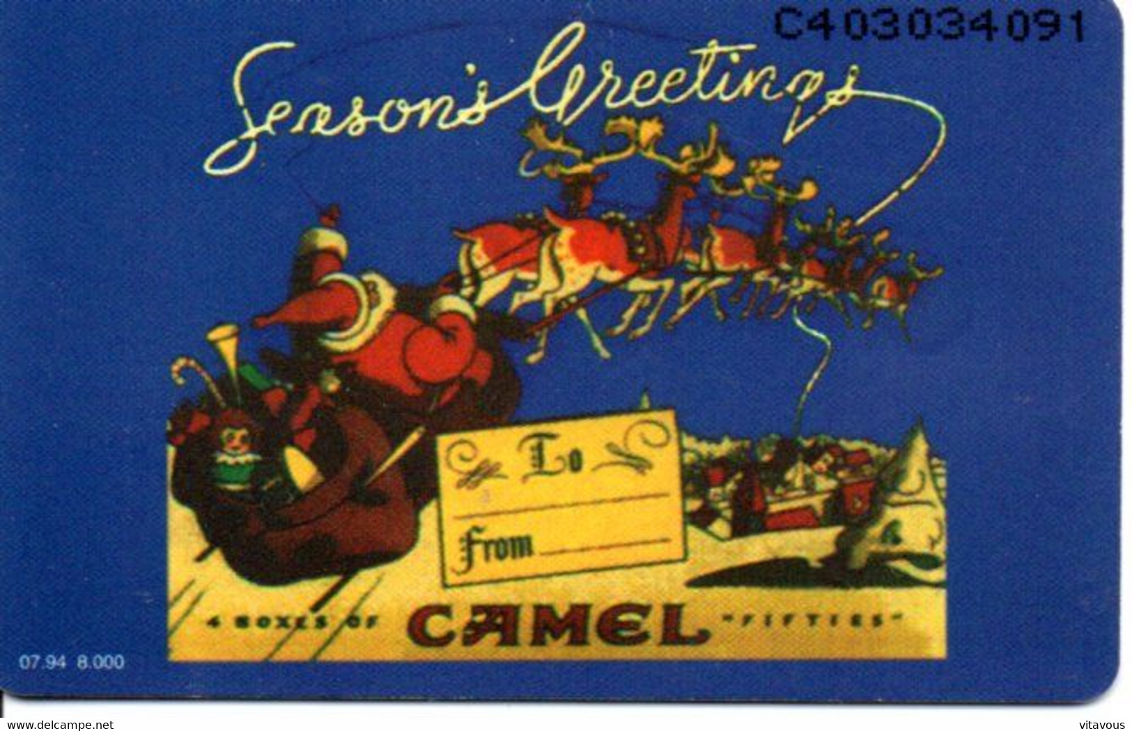 Chameau Camel Noël  Télécarte Allemagne  Phonecard Telefonkarte (W 595) - Collections