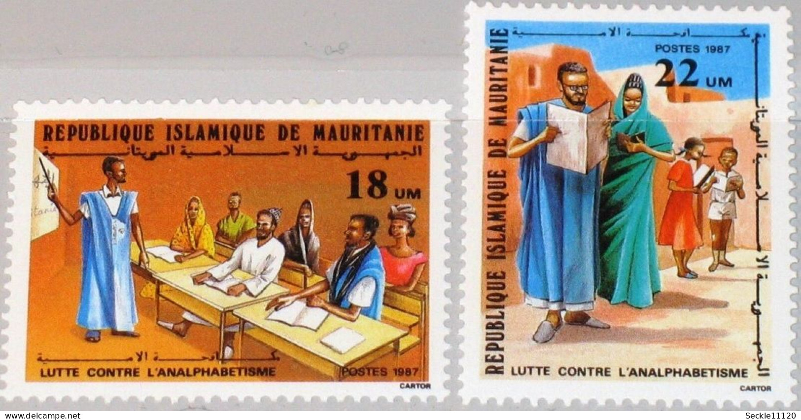 Mauritanie Mauritania - 1987 - 598 / 599 - Lutte Contre L'analphabétisme - MNH - Mauritanie (1960-...)