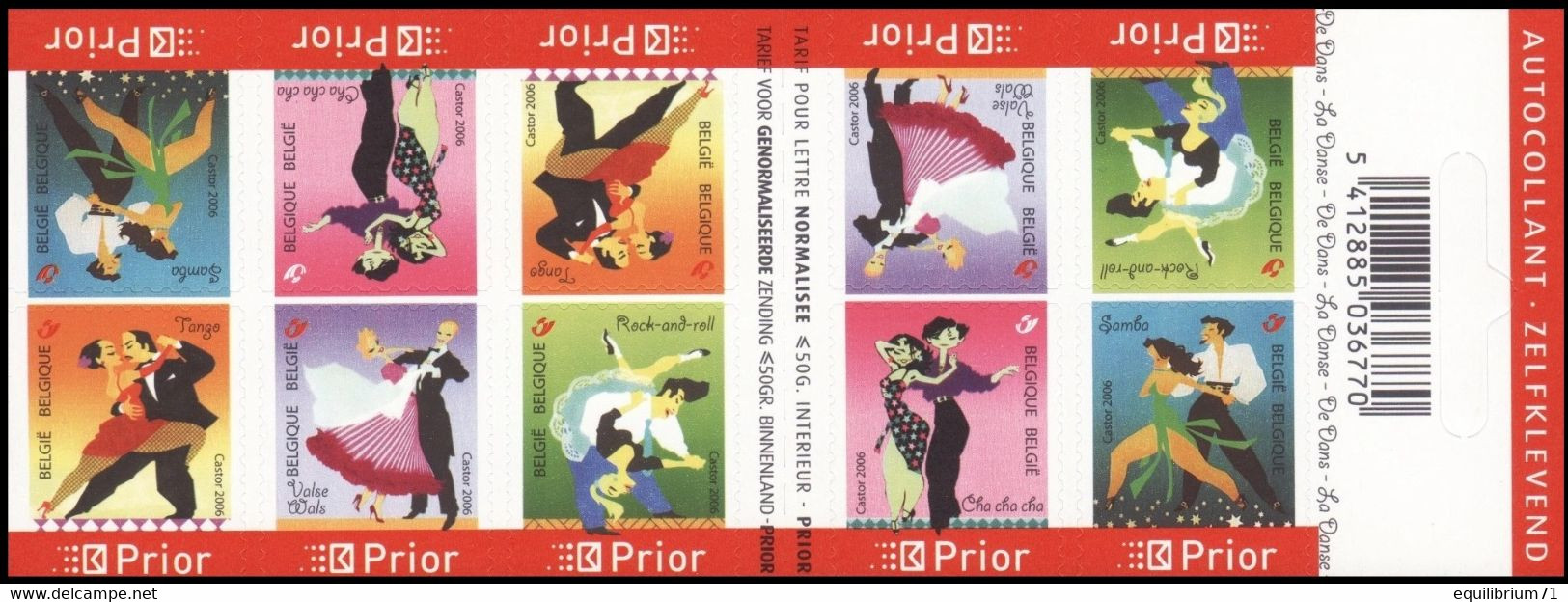 B68/C68**(3571/75a) - La Danse / De Dans / Tanzen / Dance - Carnet / Boekje - BELGIQUE / BELGIË / BELGIEN / BELGIUM - Baile