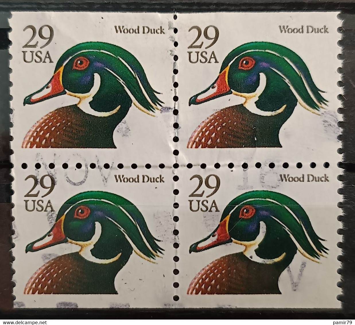 1991 Wood Duck Viererblock - Used Stamps