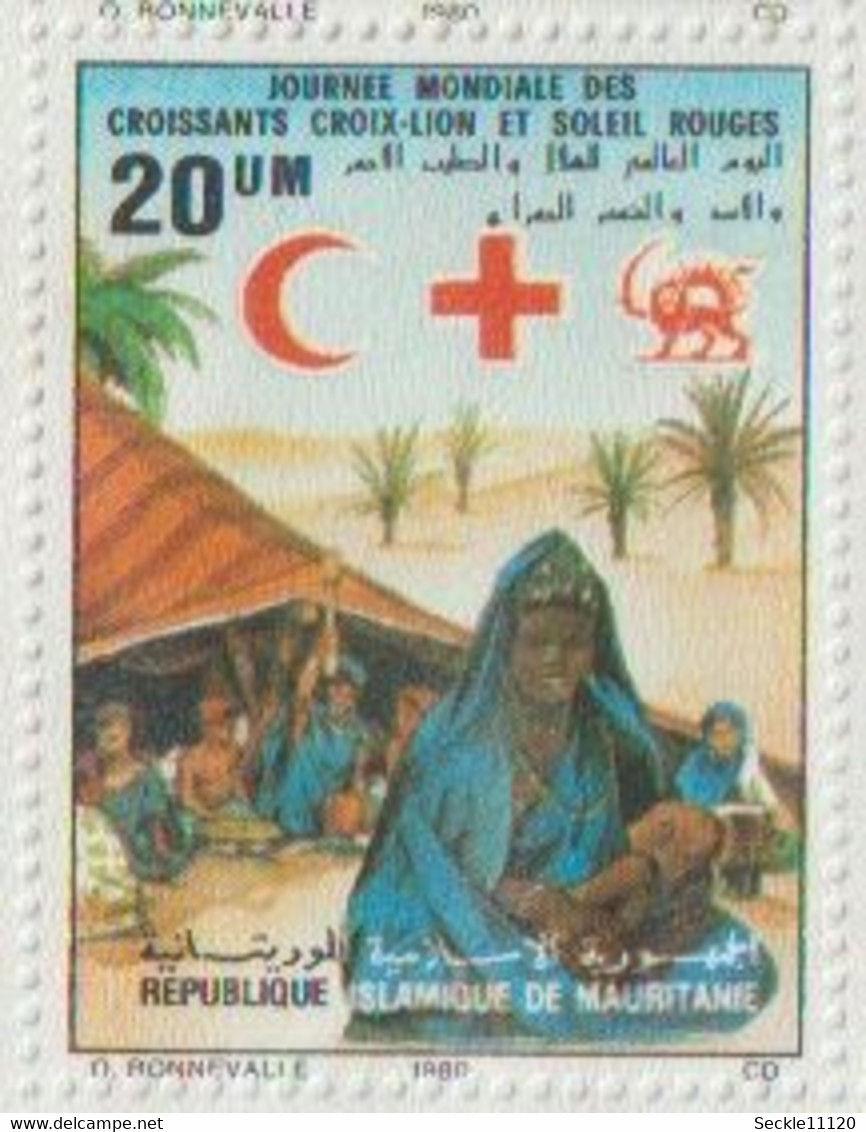 Mauritanie Mauritania - 1980 - 445 - Croissant Rouge, Croix Rouge, Lion Et Soleil Rouge - MNH - Mauritanie (1960-...)