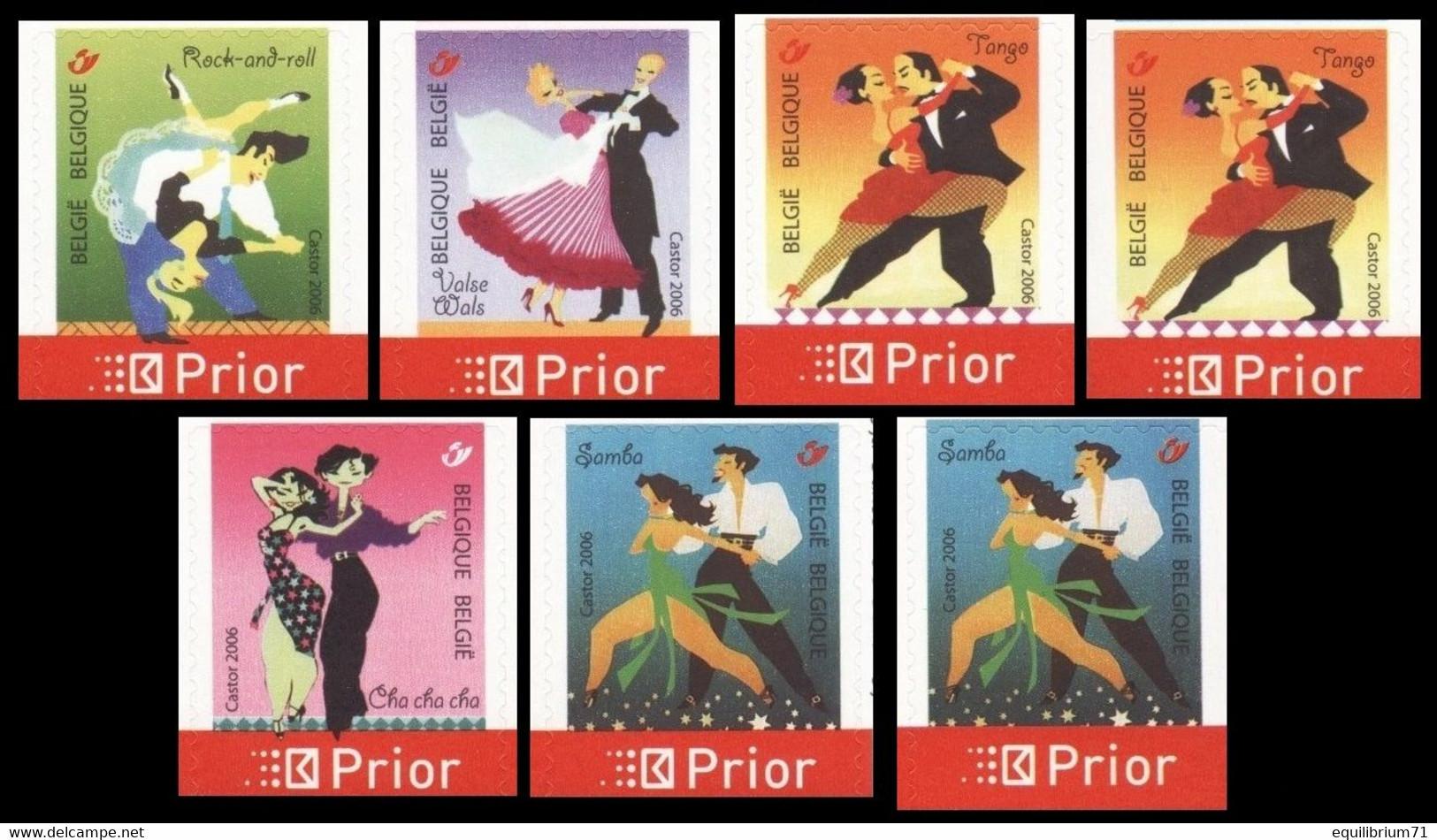 3571/75 +3573a + 3575a**(B68/C68) - La Danse / De Dans / Tanzen / Dance - BELGIQUE / BELGIË / BELGIEN - Disfraces