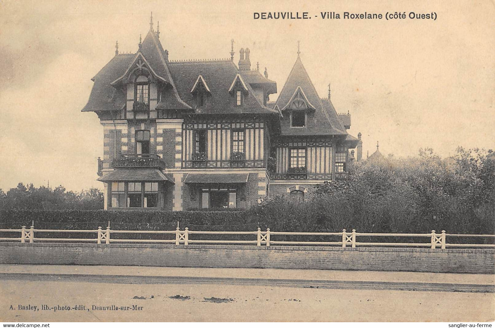 CPA 14 DEAUVILLE VILLA ROXELANE COTE OUEST - Deauville