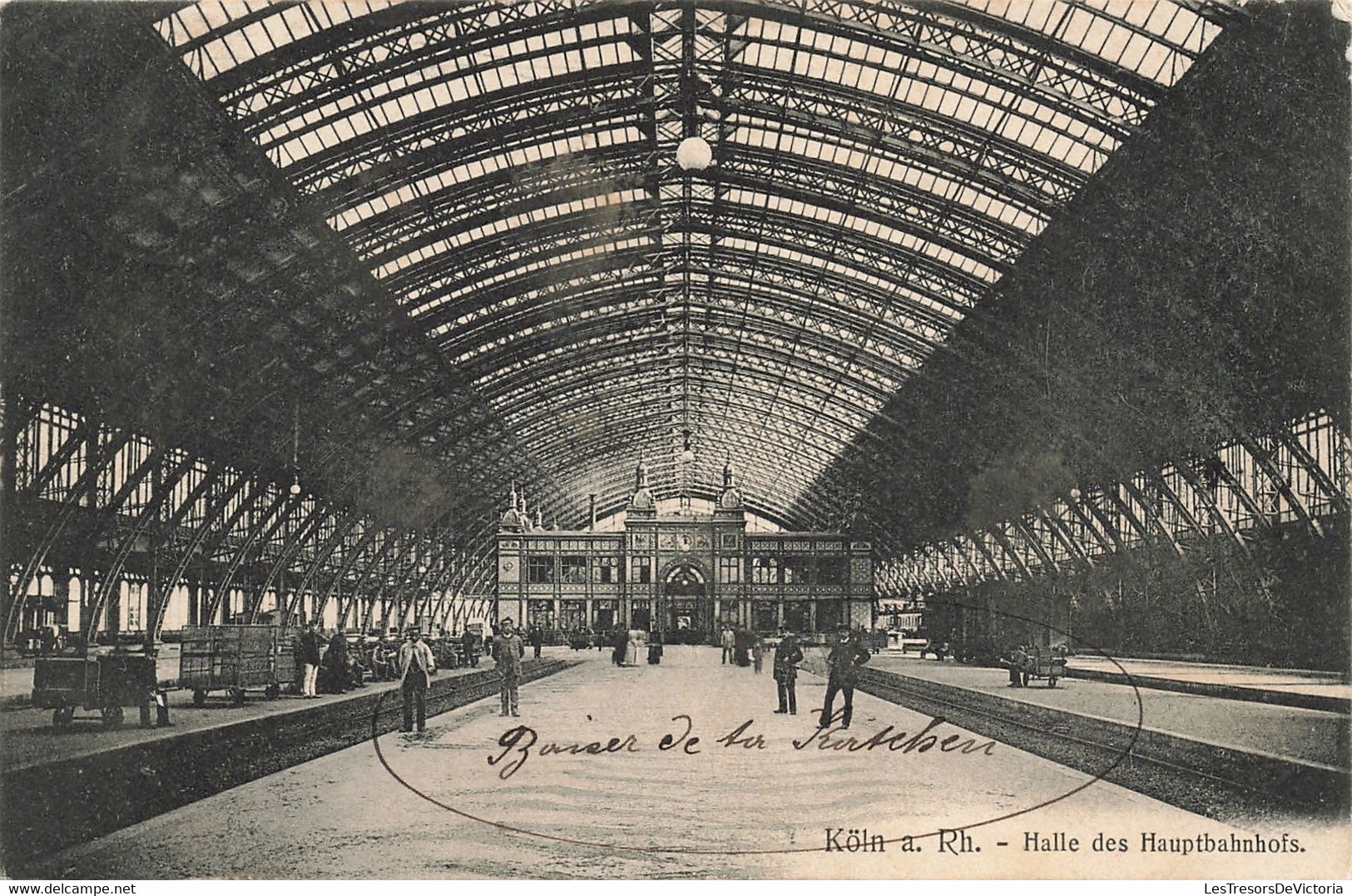 CPA - Allemagne - Koln A Rh. Halle Des Hauptbahnhofs - Hall De Gare Principal - Animé - Oblitéré Namur 1908 - Köln