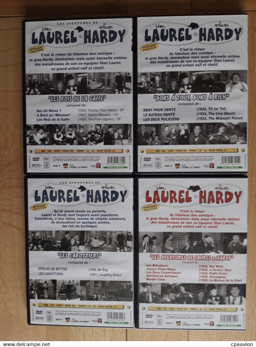 Coffret 4DVD; Les Aventures De Laurel Et Hardy, Les Carotiers, Les Rois De La Gaffe, Bon à Tout Bon à Rien - Infantiles & Familial