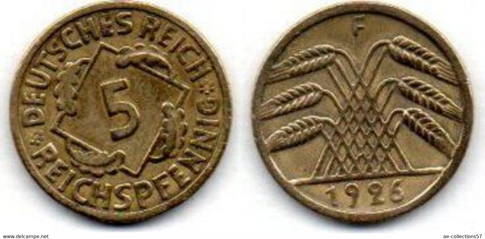 MA 18872  / Allemagne - Deutschland - Germany 5 Reichspfennig 1926 F TB - 5 Pfennig