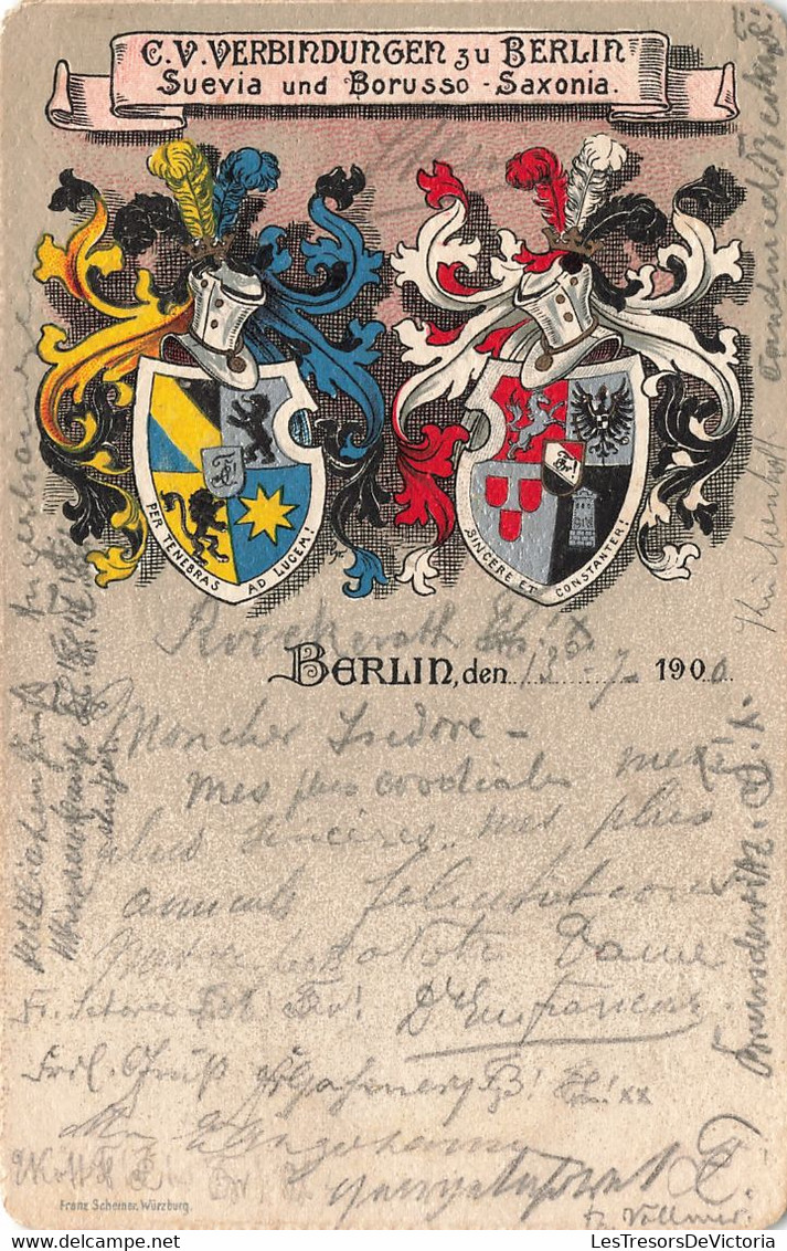 Allemagne - C.V. Verbindungen Zu Berlin - Suevia Und Borusso Saxonia - Franz Sheiner - Carte Postale Ancienne - Sonstige & Ohne Zuordnung