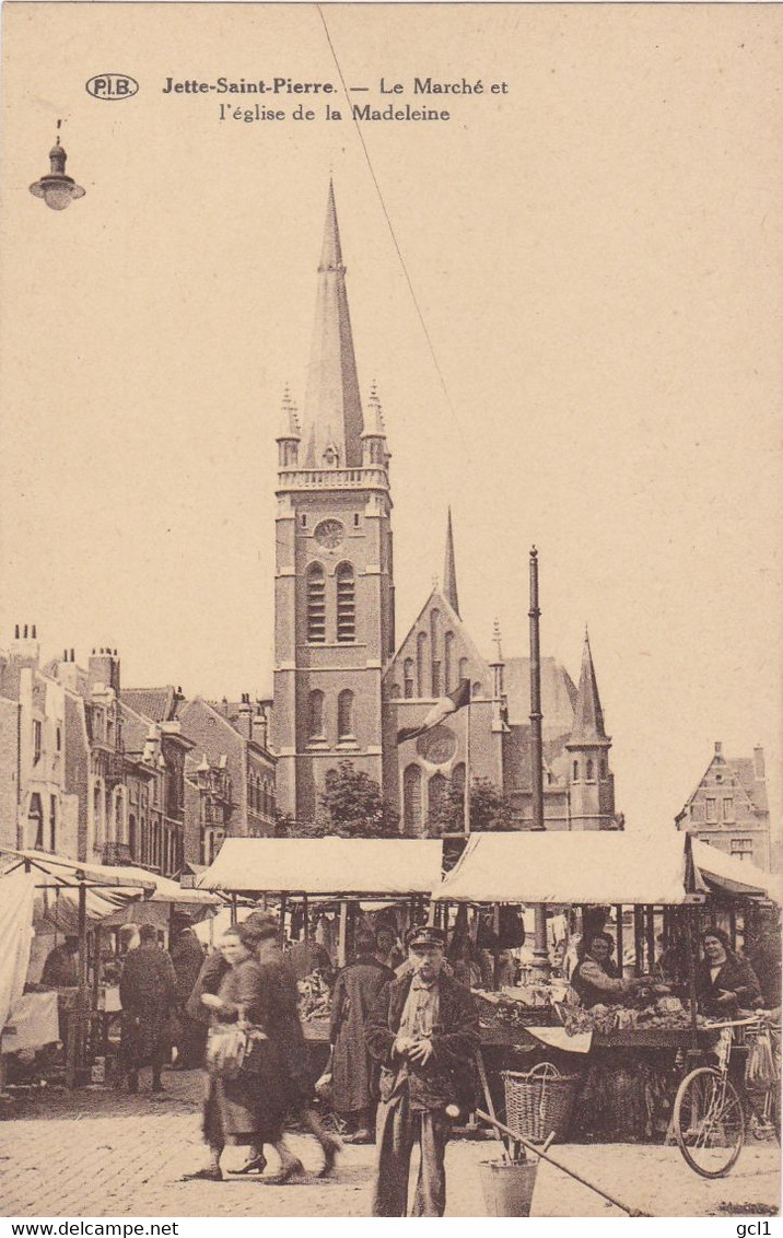 Jette St.Pierre - Marché Et Eglise De La Madeleine - Jette