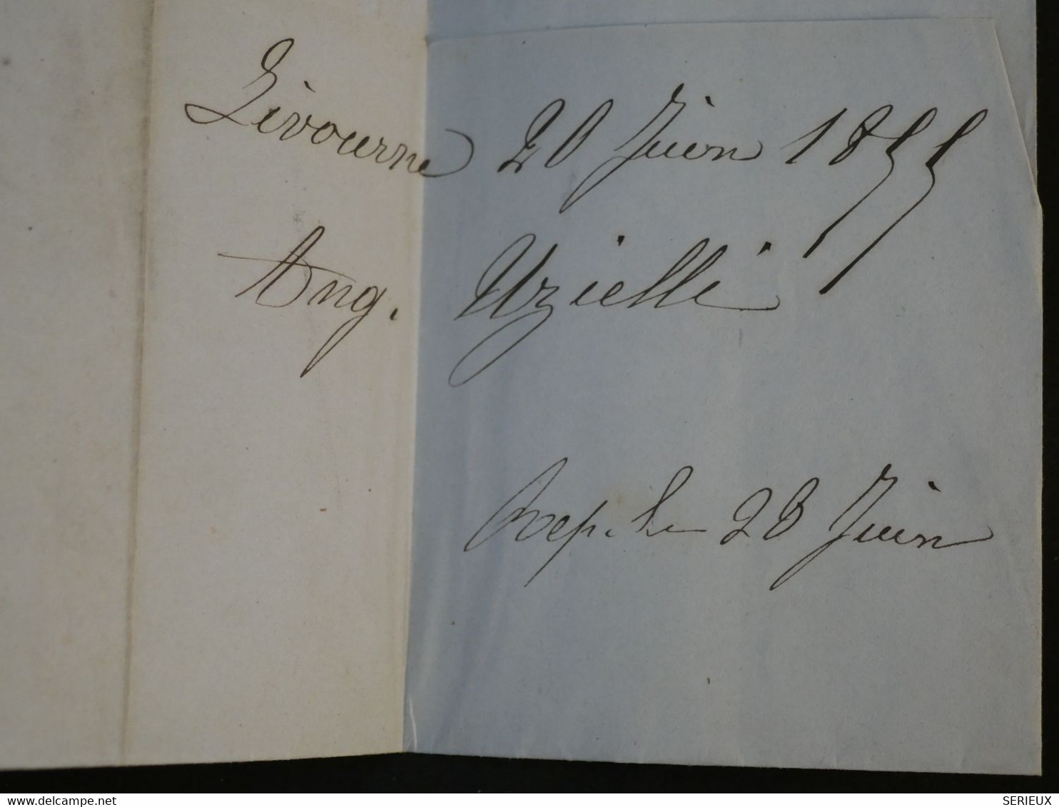 BN3 ITALIA   BELLE  LETTRE 1855 LIVORNO   A  LYON     +++AFFRANCH. INTERESSANT - Ohne Zuordnung