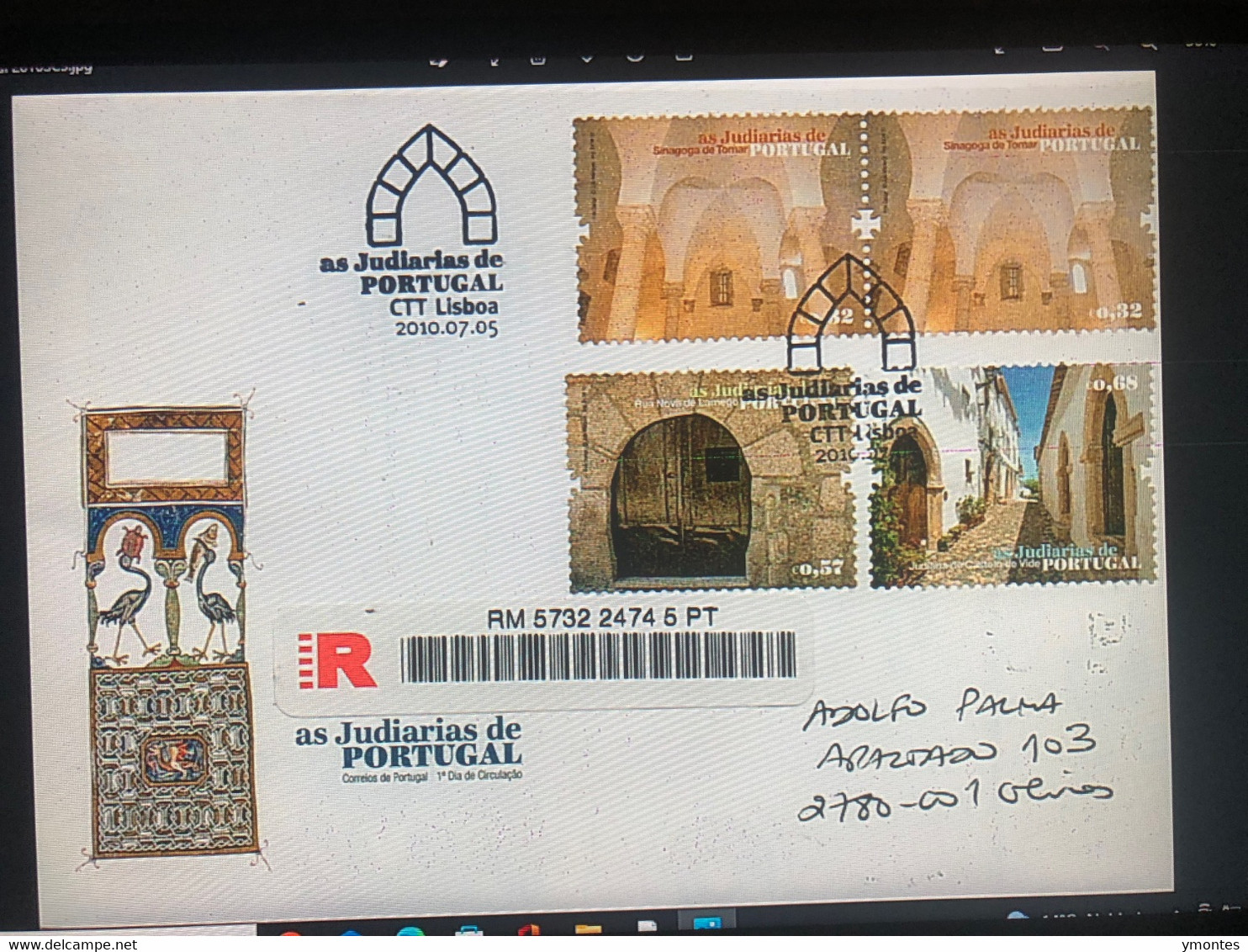 Judaíca- Tomar Synagogue , Lamego Synagogue - Storia Postale