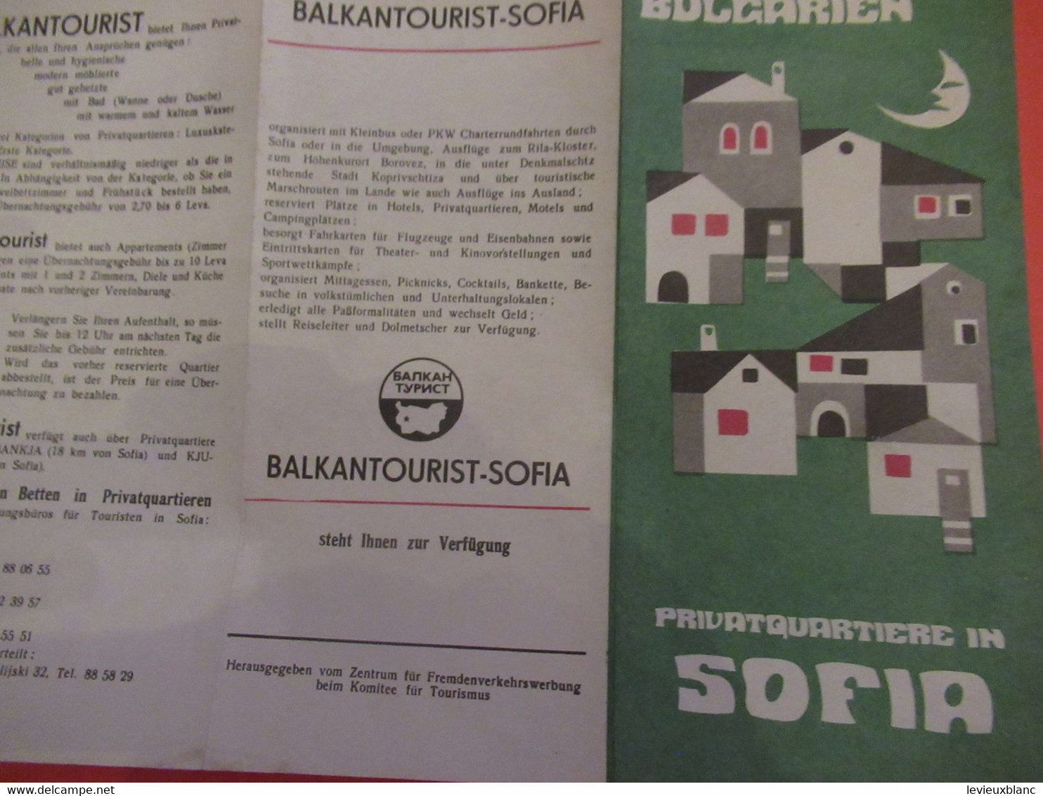 BULGARIE/Bulgarien/ Privat Quartiere In SOFIA/Balkantourist-Sofia/ En Allemand / 1970     PGC481 - Reiseprospekte