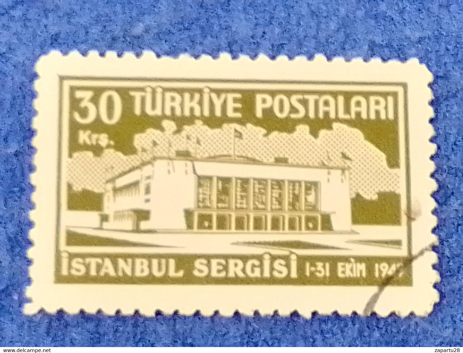 TÜRKİYE.-1940-50-   30K  İSTANBUL FAİR DAMGALI - Usati