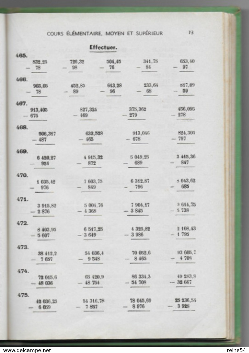 LA PRATIQUE DU CALCUL - B. BRAULT -1959- Cours élémentaire Au Cours Supérieur-Edit. De L'Ecole N°317 - Non Classés